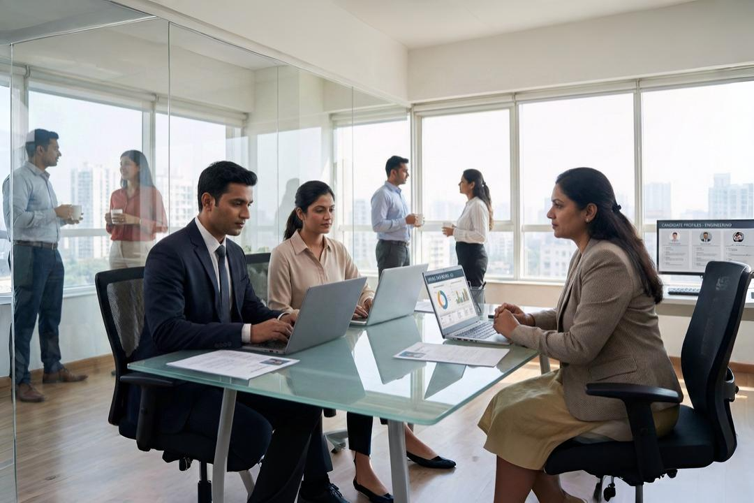 Candidate in live interview with HR